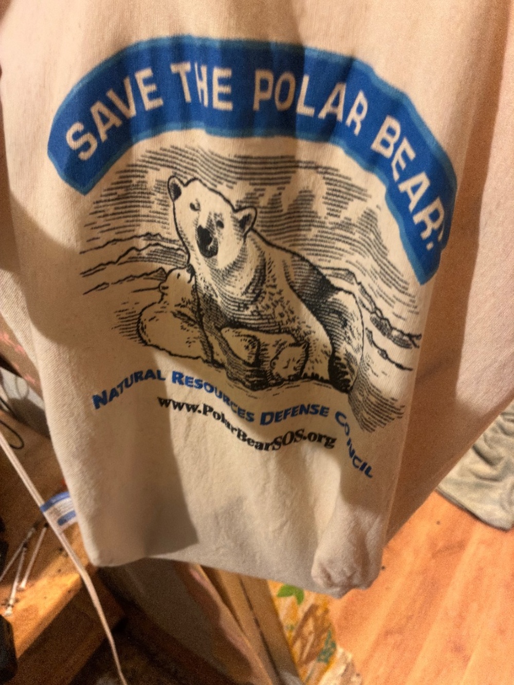 Cotton NRDC “Save the polar bear” tote bag